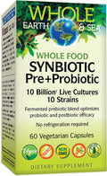 Whole Earth Sea from Natural Factors Whole Food Synbiotic Pre Probiotic Fermented Digestive Enzymes 60 Vegetarian Capsules