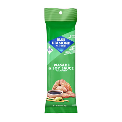 Blue Diamond Almonds, Smokehouse Flavored Snack Nuts, Single Serve Bags (1.5 Oz. Tubes, Pack of 12)