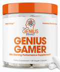 Genius Gamer, Gaming Focus Supplement, 80 Pills - E Nootropic Performance Booster - Boost Brain & Mental Clarity, Reaction Time & Concentration - Blue Light Support with Lutemax