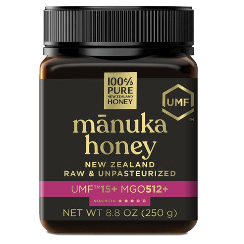 Manuka Honey UMF 15+ (MGO 512+) 100% Pure New Zealand - Certified, Raw 8.8 Ounce (250g) (Pack of 1)