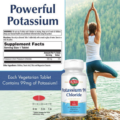 KAL 99 Mg Potassium Chloride, 100 Tabs
