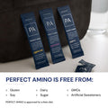 BodyHealth PerfectAmino Powder - BCAA and EAA Powder for Pre and Post Workout - Amino Acid Energy Drink for Men and Women to Support Lean Muscle and Recovery - Mixed Berry - Stick Packs - 15 Servings