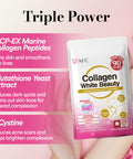 AFC Japan Collagen White Beauty with Marine Collagen Peptide, Glutathione, L-Cystine - 1.5X Better Absorption Than Other Collagen for Skin Firmness & Whitening 90 Days Supply's