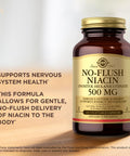 Solgar No-Flush Niacin 500 Mg - 100 Vegetable Capsules - Supports Energy Metabolism & Nervous System - Vegan Gluten & Dairy Free Kosher - 100 Servings