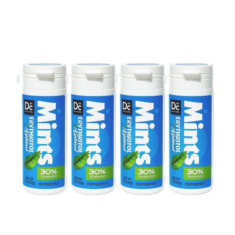 DC24 DAILY CARE Xylitol Erythritol Mints, No Aspartame Sugar Free Mints, Low-Calorie, Refresh Breath, Keto Spearmint 30 Pieces (Pack of 4)