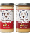 Whipped Honey Gift Set by Savannah Bee - Creamy, Smooth, Spreadable and absolutely Delicious - 100% Natural and Pure Honey - 12 Oz (Cinnamon and Chocolate)