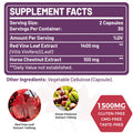 SUSTAINANCE Red Vine Leaf Extract 1400Mg & Horse Chestnut Extract 100Mg Supplement Diet For Leg Vein Circulation Heart Skin (60 Capsules)