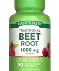 Nature's Truth Beet Root Capsules | 1000mg | 90 Pills | Herbal Extract | Gluten , Non-GMO Supplement, 90 Count