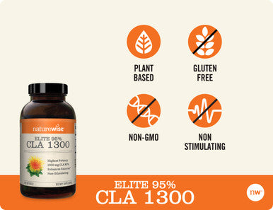 Naturewise Elite Cla 1300 Potency 95% Cla Safflower Oil Supplement