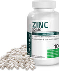 Bronson Zinc 50Mg Complex, 100 Vegetarian Capsules - High Potency Immune Support, Antioxidant Protection, Skin Health