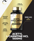 Carlyle Acetyl L-Carnitine Hcl Capsules| 1000Mg | 100 Count | Non-Gmo And Gluten Free Supplement