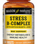 Mason Natural Stress B-Complex with Antioxidants + Zinc - Healthy Energy Metabolism, Improved Immune Health, Dual Action Formula, 60 Tablets
