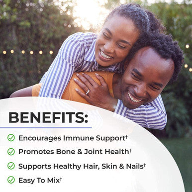 Collagen Powder for Women Men Vitamin C Elderberry Collagen Peptides Protein for Hair Growth Skin Nails Joint Bone Immune Support Defense Easy Mixing Amino Acids Keto Supplement 30 Days