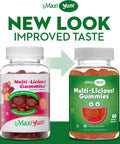 Maxi Health Multivitamin Gummies Vitamins for Adults & Kids - Cherry Flavored Gummy Multivitamins - 60 Vitamin Gummies for Women and Men - Daily Multi Vitamin Womens & Mens Multivitamins Gummies