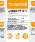 Milk Thistle Silymarin Concentrated Support for Liver Function, Liver Health - Double Strength Milk Thistle Supplement with Seed and Extract - Vegan - 120 Tablets