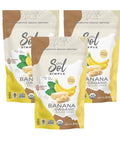 SOL SIMPLE Regenerative Organic Certified, Dried Banana | 6oz Snack Pack (2 Bags Total) | One Ingredient | Vegan | Non-GMO | No Added Sugar | Fair Trade | Dried Fruit | Organic