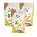 SOL SIMPLE Regenerative Organic Certified, Dried Banana | 6oz Snack Pack (2 Bags Total) | One Ingredient | Vegan | Non-GMO | No Added Sugar | Fair Trade | Dried Fruit | Organic