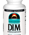 Source s DIM, Diindolylmethane 100mg with BioPerine, Vitamin E & More - 180 Tablets