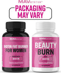 Biotin Fat Burners for Women Supports Weight Loss Appetite Suppressant Diet Pills with Apple Cider Vinegar Green Tea Extract Gluten Free NonGMO Vegetarian Friendly 60 Count