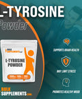 BulkSupplements L-Tyrosine Powder - Amino s Supplement for Energy & Focus - Unflavored, - 1000mg , 500 Servings (500 Grams - 1.1 lbs)
