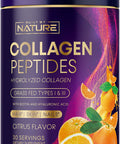 Built Nature Collagen Powder, Hydrolyzed Type 1 & 3 Peptides, Grass-Fed With Hyaluronic Acid And Vitamin C, Healthy Hair, Skin, Nails, Bones & Joints, Keto & Paleo Friendly, Non-Gmo, Citrus Flavor 30 Servings