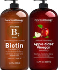 New York Biology Biotin Shampoo for Hair Growth and Thinning Hair with Apple Cider Vinegar Shampoo Thickening Formula for Hair Loss Treatment Helps Restore Shine Hair Gloss 16.9 fl. Oz