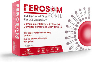 Ferosom Forte LCE Liposomal Iron 20 Vegan Iron Capsules