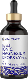 Carlyle Liquid Ionic Magnesium 400 mg | 4 oz | Vegetarian Non-GMO & Gluten Supplement | Vital Trace