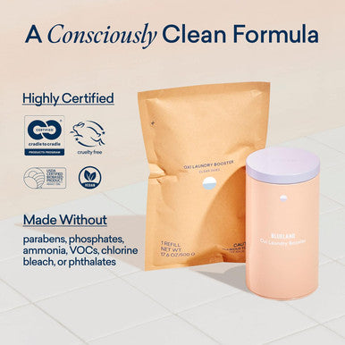 Blueland Complete Laundry Starter Set | Laundry Detergent Tablet Set | Oxi Booster Powder Set | Plastic- & Eco Friendly | Natural Gentle Plant Based