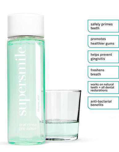 Supersmile Oral Rinse Mouthwash - Clinically Formulated Mint Flavored Sugar Free Dental Mouthwash - Fresh Breath - Anti-Germicidal - Alcohol-Free (16 Fl Oz)