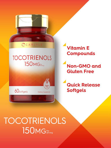 Carlyle Tocotrienols Supplement | 150mg | 60 Softgels | Non-GMO and Gluten Complex