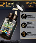 Sound Health Supplements Wild Organic Irish Sea Moss and Shilajit 8000mg Sea Moss 10000mg Shilajit Ashwagandha 2000mg Ginseng Vitamin C Vitamin D3 Black Seed Oil 2 Bottles of 60 Capsules