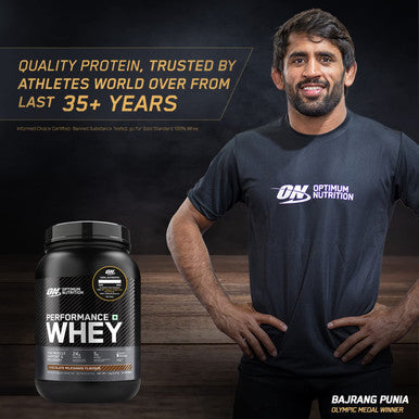 Optimum Nutrition (On) Performance Whey Protein Powder 24G Protein 5G Bcaa 1Kg (Chocolate Milkshake) Whey Protein Blend With Whey Protein Isolate