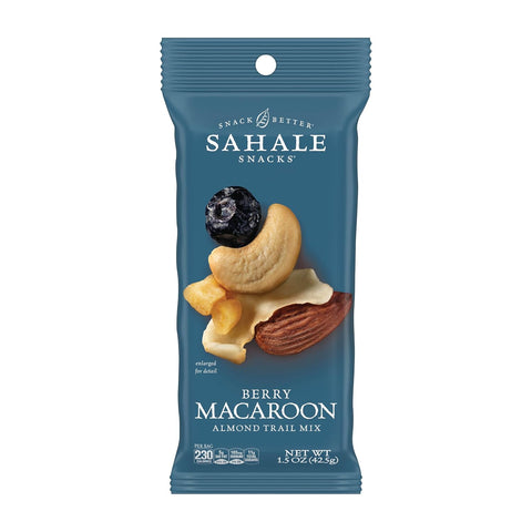 Sahale Snacks Berry Macaroon Almond Trail Mix, 7 oz Pouches (1 Pack) - Dry-Roasted Deluxe Mixed Nuts - Coconut, Blueberries & Apples - Non-GMO, Kosher Trail Mix & Certified Gluten-Free Snacks