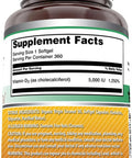 Amazing Nutrition Formulas Vitamin D3 with Coconut Oil 5000 IU 360 Softgels Supplement | Non-GMO | Gluten | Made in USA