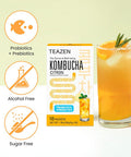 Teazen 3 Flavors 40 Sticks Variety Pack Grapefruit Drink Mix (20 Sticks) and Kombucha Lemon Citron Flavor (20 Sticks)