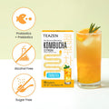 Teazen 3 Flavors 40 Sticks Variety Pack Grapefruit Drink Mix (20 Sticks) and Kombucha Lemon Citron Flavor (20 Sticks)