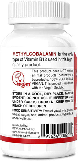 Deva Vegan Vitamins Sublingual B-12, 90 Tab