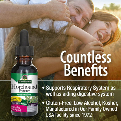 Nature'S Answer Horehound Herb Drops with Organic Alcohol 1-Fluid Ounce | Respiratory Support | Promotes Healthy Lungs