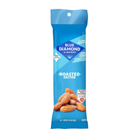 Blue Diamond Almonds, Smokehouse Flavored Snack Nuts, Single Serve Bags (1.5 Oz. Tubes, Pack of 12)
