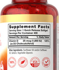 Carlyle Vitamin D3 1000 Iu | 400 Softgels | Non-Gmo And Gluten Free Formula | 25 Mcg