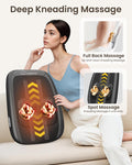 Snailax Back Massager For Pain Relief Deep Tissue, Lower Back Massager With Soothing Heat, Neck Shoulder Massage Pillow, Gifts For Men, Women, Black