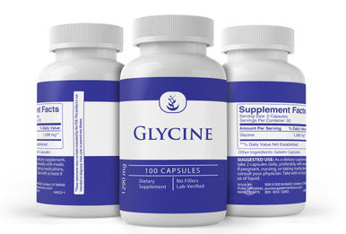 PURE ORIGINAL INGREDIENTS Glycine, (100 Capsules) Pure, No Additives Or Fillers, Lab Verified