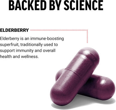Force Factor Elderberry Capsules Immunity Supplement and Antioxidants Supplement for Men and Women Daily Immunity Boost Vegan No Gelatin Non-GMO 100 Vegetable Capsules
