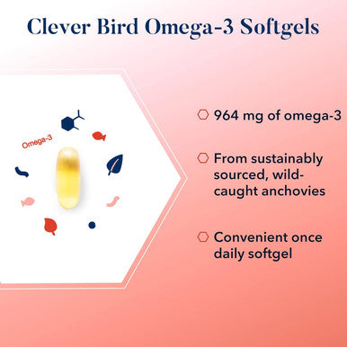Best Nest Wellness Omega 3 Fish Oil DHA + EPA Fatty Acids Brain Health Support Supplement 956mg Gluten Non-GMO EPA DHA Omega 3 Supplement 30 Softgels