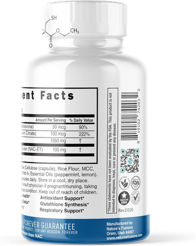 Neuro NAC Supplement N-Acetyl Cysteine Ethyl Ester - 20x More Bioavailable Than NAC 600 mg (60 Capsules)