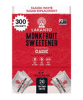 Lakanto Classic Monk Fruit Sweetener with Erythritol Sweetener Packets - White Sugar Replacement, Zero Net Carbs, Calories, Sweeten on the Go, Coffee, Lemonade, Tea, Desserts - Classic (3g - 30 Count)