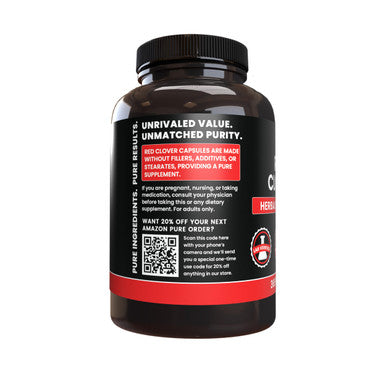 PURE ORIGINAL INGREDIENTS Red Clover (365 Capsules) No Magnesium Or Rice Fillers, Always Pure, Lab Verified