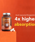 Zooki 1000mg Liposomal Vitamin C Capsules | 4X Higher Absorption | Ultimate Immunity Energy Skin Support | Vegan Natural Ingredients | (30 Servings)