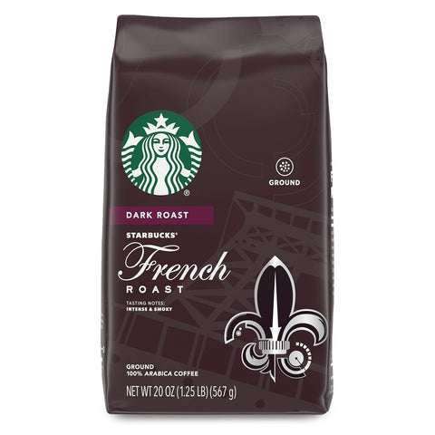 Starbucks Ground Coffee, Dark Roast Hot or Iced Coffee, French Roast, 28 oz